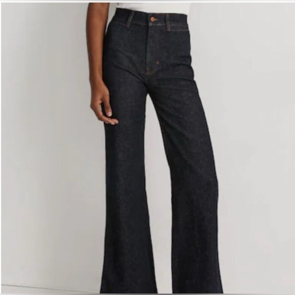 Madewell 11" High Rise Flare Jeans Dark Wash Blue Denim Retro Y2K 70's - SZ 26